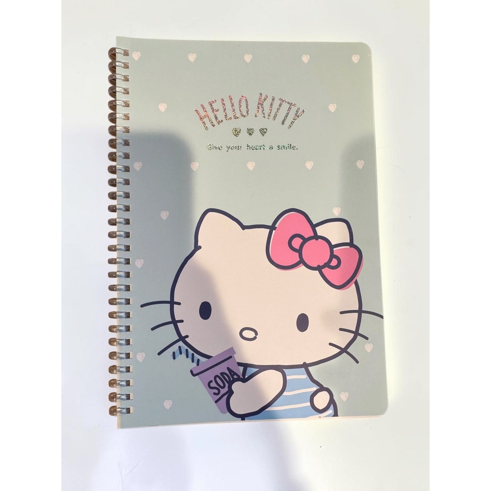 Sanrio Hello Kitty Spiral Notebook Mint Green Heart Soda Lined Journal Joytop
